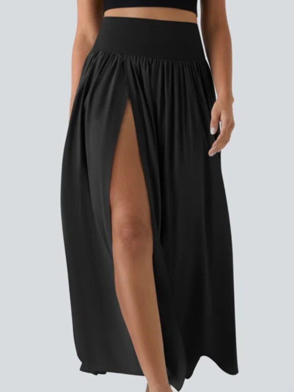 Halara Breezeful™ High Waisted Split 2-in-1 Flowy Quick Dry Maxi Casual Skirt